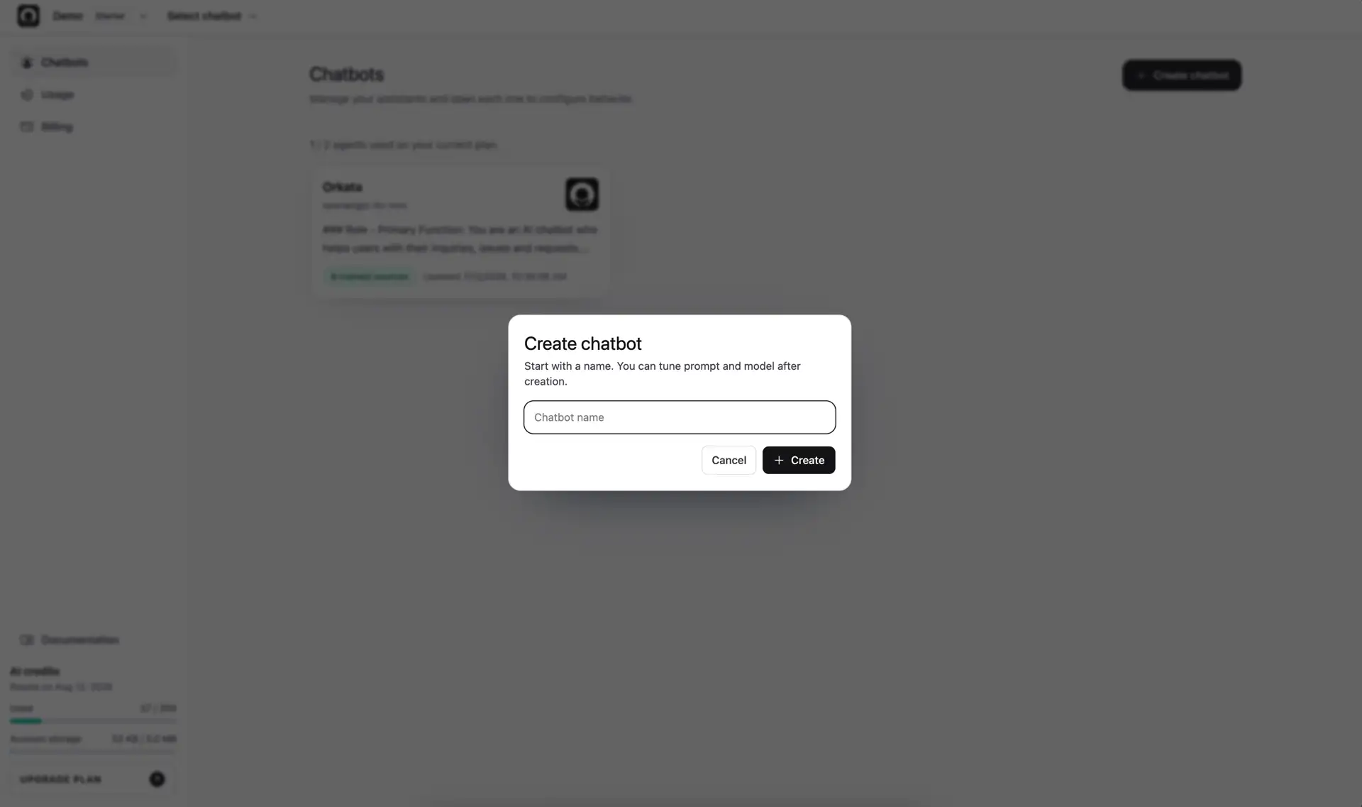 Create chatbot and add knowledge sources
